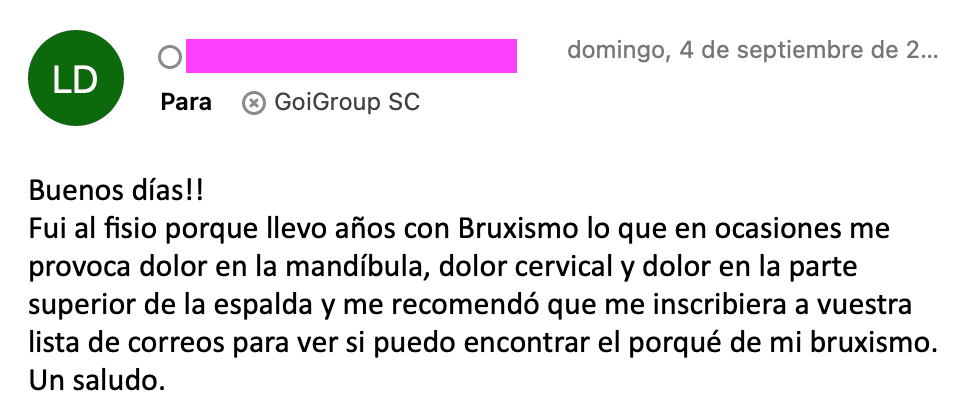 Testimonio de lectora del newsletter: comprensión del mecanismo del dolor y reducción de síntomas